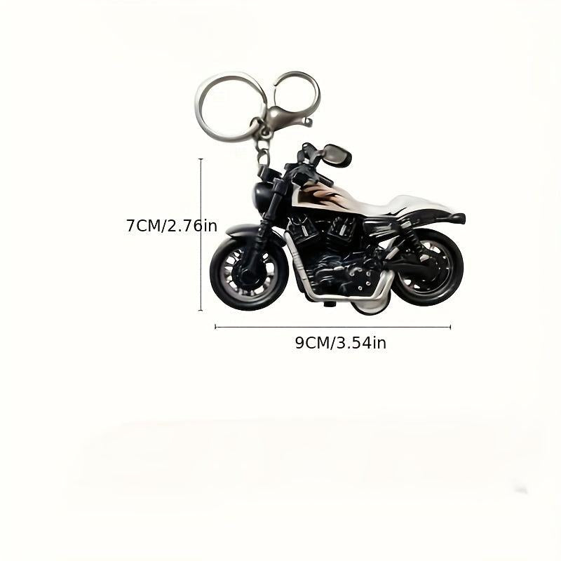 Mini Motorcycle Toy School Bag Pendant Couple Keychain