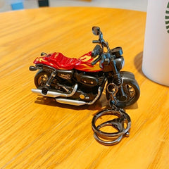 Mini Motorcycle Toy School Bag Pendant Couple Keychain