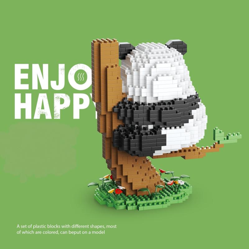 Build Your Own Panda 903 Piece Building Blocks DIY Toy Set
