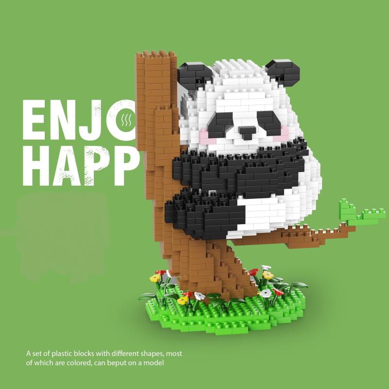 Build Your Own Panda 903 Piece Building Blocks DIY Toy Set