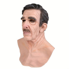 Men's Halloween Realistic Old Man Mask Adult Costume Party Props