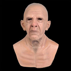 Men's Halloween Realistic Old Man Mask Adult Costume Party Props