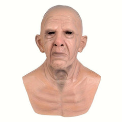 Men's Halloween Realistic Old Man Mask Adult Costume Party Props