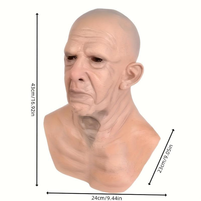 Men's Halloween Realistic Old Man Mask Adult Costume Party Props