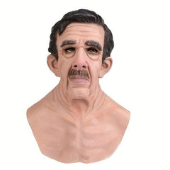Men's Halloween Realistic Old Man Mask Adult Costume Party Props