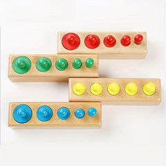 Montessori Knobbed Cylinder Socket Wooden Toy