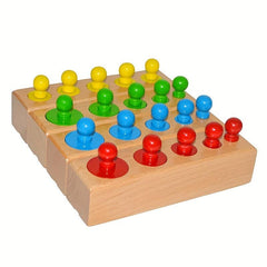 Montessori Knobbed Cylinder Socket Wooden Toy