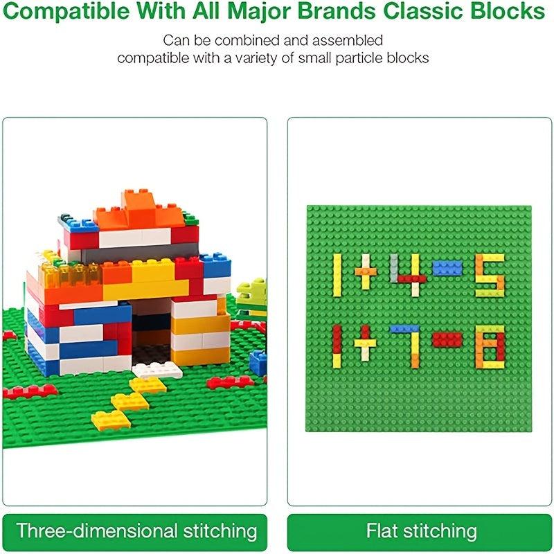 6 Pack of Large Building Block Base Plates 32x32 Points 10 Inch