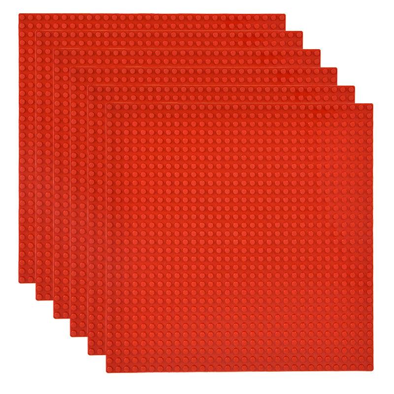6 Pack of Large Building Block Base Plates 32x32 Points 10 Inch