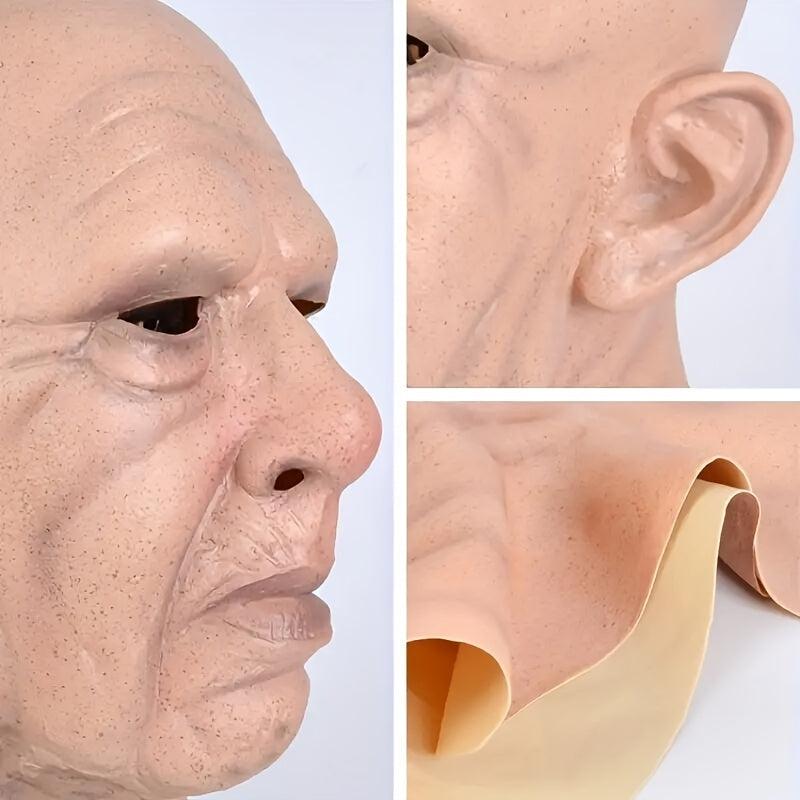 Halloween Cosplay Bald Old Man Mask Crossdress Face Mask
