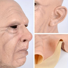 Halloween Cosplay Bald Old Man Mask Crossdress Face Mask