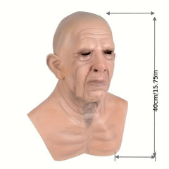 Halloween Cosplay Bald Old Man Mask Crossdress Face Mask