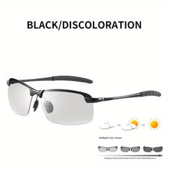 Men Polarized Photochromic Sunglasses Driving Sport Fishing Hiking Eyeglasses
