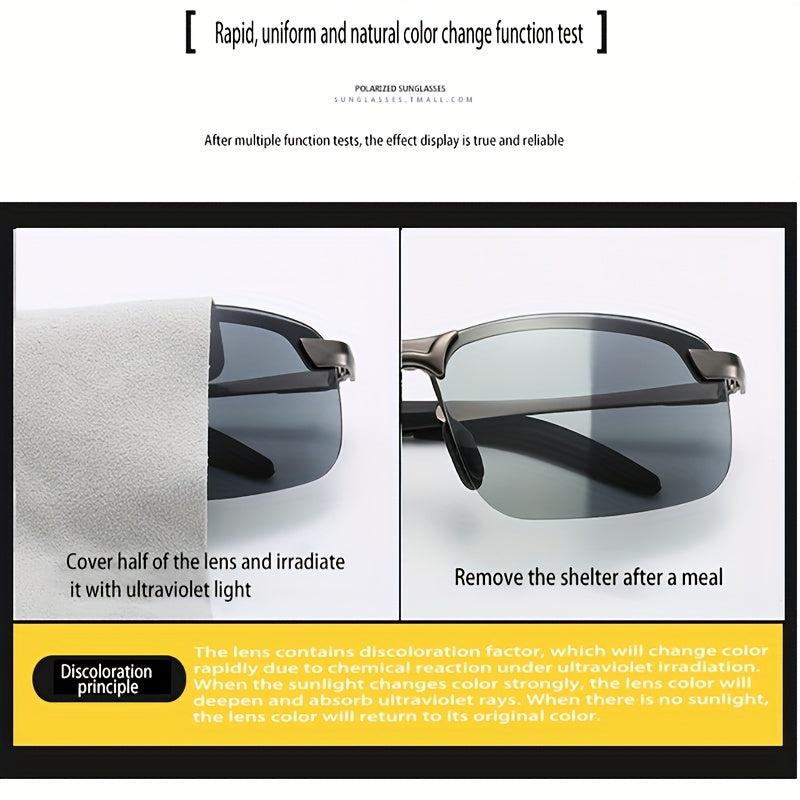 Men Polarized Photochromic Sunglasses Driving Sport Fishing Hiking Eyeglasses