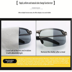 Men Polarized Photochromic Sunglasses Driving Sport Fishing Hiking Eyeglasses