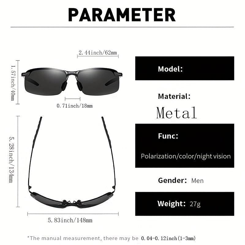 Men Polarized Photochromic Sunglasses Driving Sport Fishing Hiking Eyeglasses