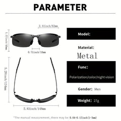 Men Polarized Photochromic Sunglasses Driving Sport Fishing Hiking Eyeglasses