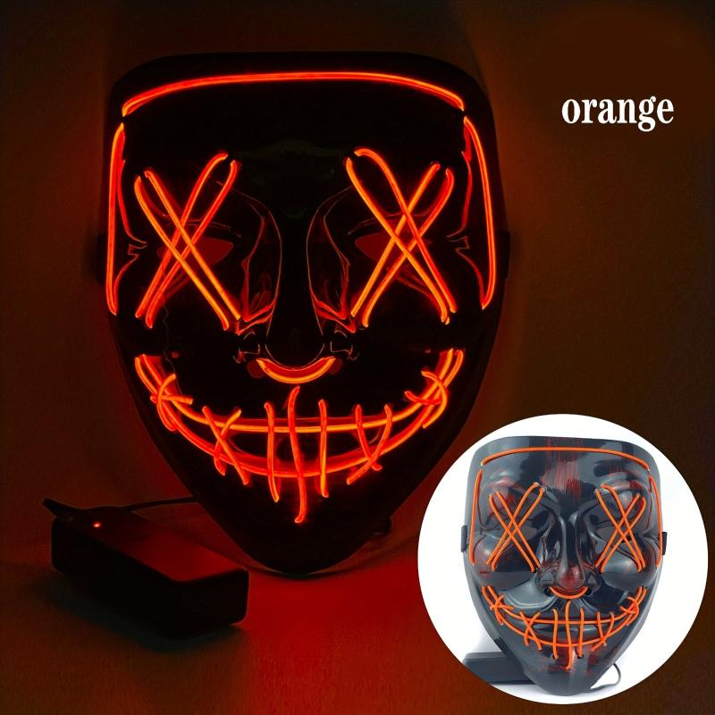 Men's LED Light Halloween Mask Cosplay Masquerade Party Carnivals Blood Horror