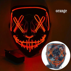 Men's LED Light Halloween Mask Cosplay Masquerade Party Carnivals Blood Horror