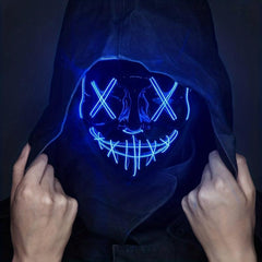 Men's LED Light Halloween Mask Cosplay Masquerade Party Carnivals Blood Horror