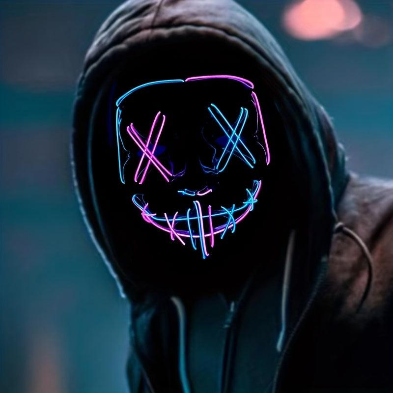 Men's Halloween Mask LED Dual Purification Horror Mask