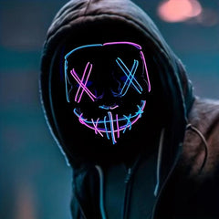 Men's Halloween Mask LED Dual Purification Horror Mask