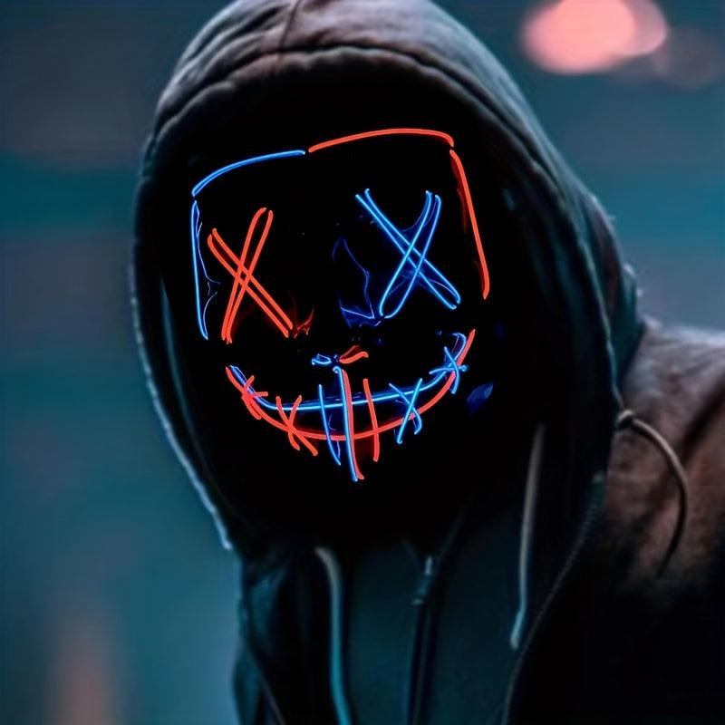 Men's Halloween Mask LED Dual Purification Horror Mask