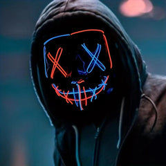 Men's Halloween Mask LED Dual Purification Horror Mask