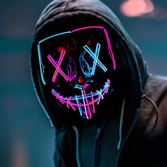 Men's Halloween Mask LED Dual Purification Horror Mask