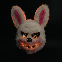 Men's Halloween Horror Mask Glow Bloody Rabbit Dress Up Props