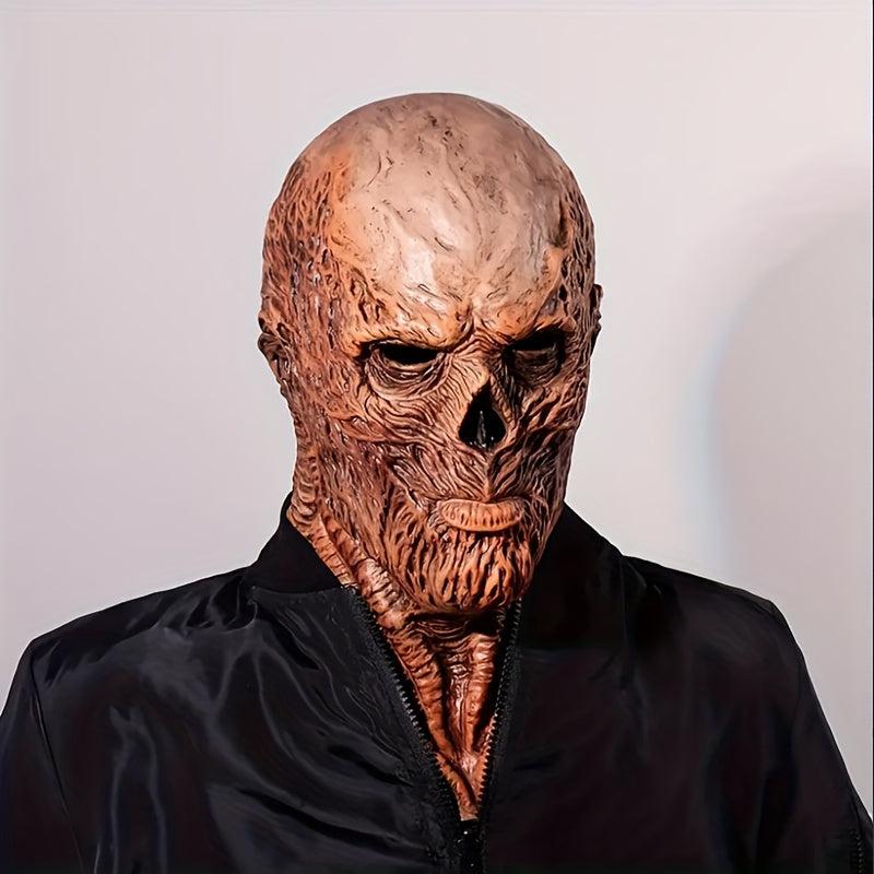 Men's Halloween Horror Full Face Mask - Realistic Latex Skull Face Mask