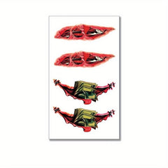 Scar Tattoo Stickers Funny Halloween Waterproof Non Reflective