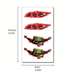 Scar Tattoo Stickers Funny Halloween Waterproof Non Reflective