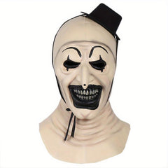 Horror Clown Cosplay Mask Bloody Demon Evil Hat Full Face Latex Mask