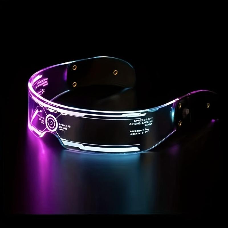 Glow In The Dark LED Light Up Glasses - Neon Glitter Party Glasses