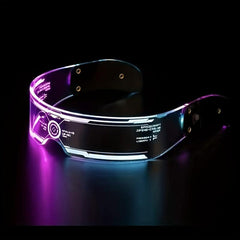 Glow In The Dark LED Light Up Glasses - Neon Glitter Party Glasses