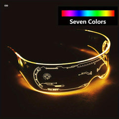 Glow In The Dark LED Light Up Glasses - Neon Glitter Party Glasses