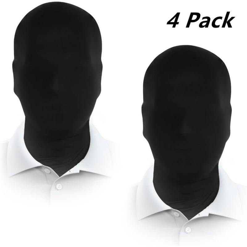 4pcs Men's Full Face Masks Halloween Faceless Hood Mask Cosplay