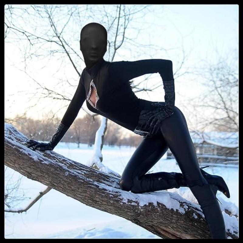 4pcs Men's Full Face Masks Halloween Faceless Hood Mask Cosplay