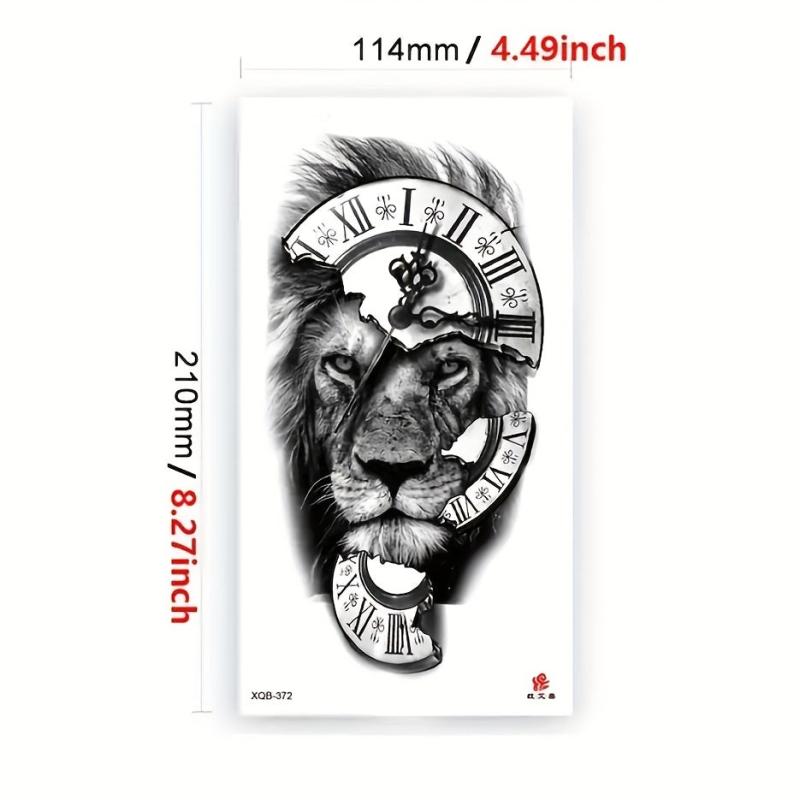 Lion Wolf Tattoo Sticker Arm Body Stickers Costume Makeup