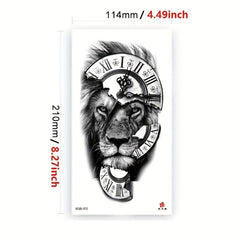 Lion Wolf Tattoo Sticker Arm Body Stickers Costume Makeup