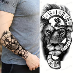 Lion Wolf Tattoo Sticker Arm Body Stickers Costume Makeup
