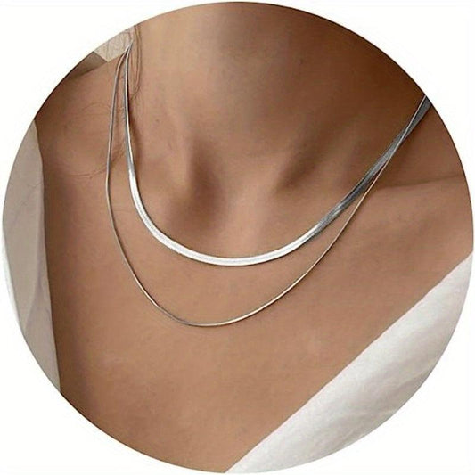 Snake Chain Necklace Herringbone Jewelry Gift For Friends