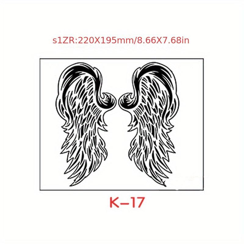 Flowers Wings Tattoo Sticker Clavicle Chest Body Stickers
