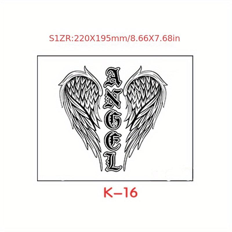Flowers Wings Tattoo Sticker Clavicle Chest Body Stickers