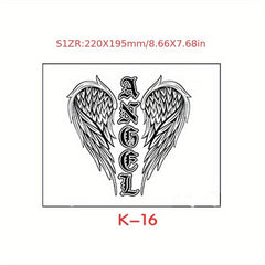 Flowers Wings Tattoo Sticker Clavicle Chest Body Stickers