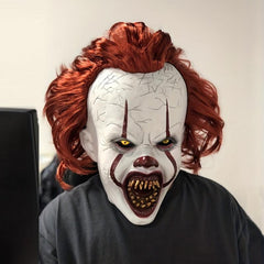 Scary Clown Mask Latex Halloween Costume Prop