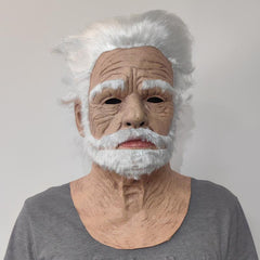 Latex Old Man Headgear Halloween Cosplay Mask