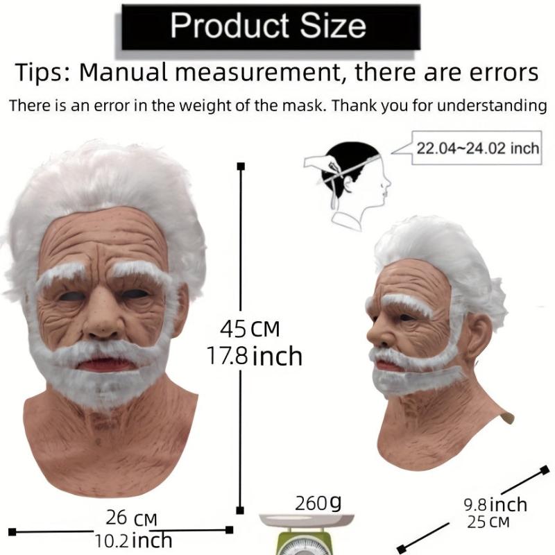 Latex Old Man Headgear Halloween Cosplay Mask