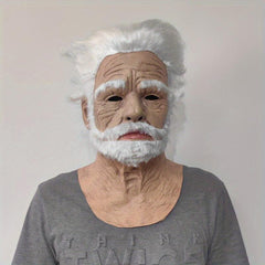 Latex Old Man Headgear Halloween Cosplay Mask